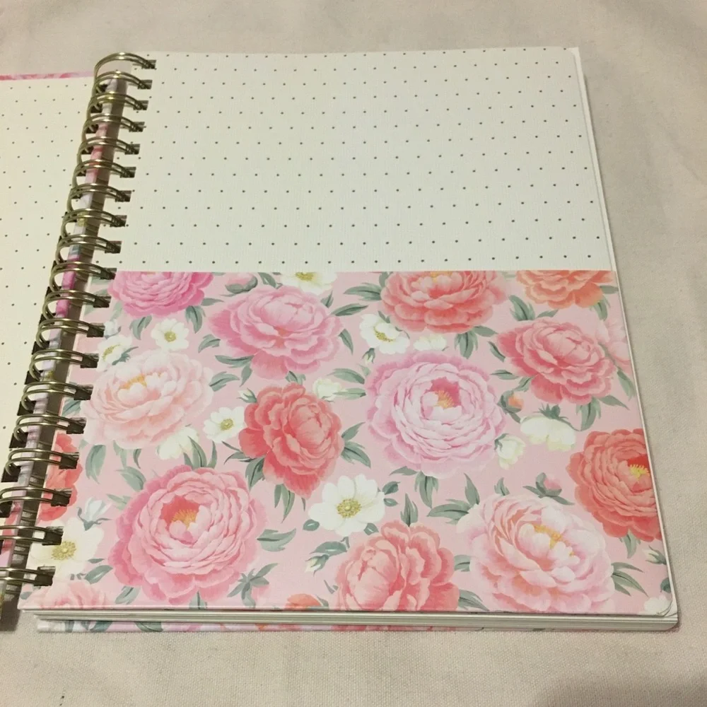 Floral Hardcover Spiral Notebook